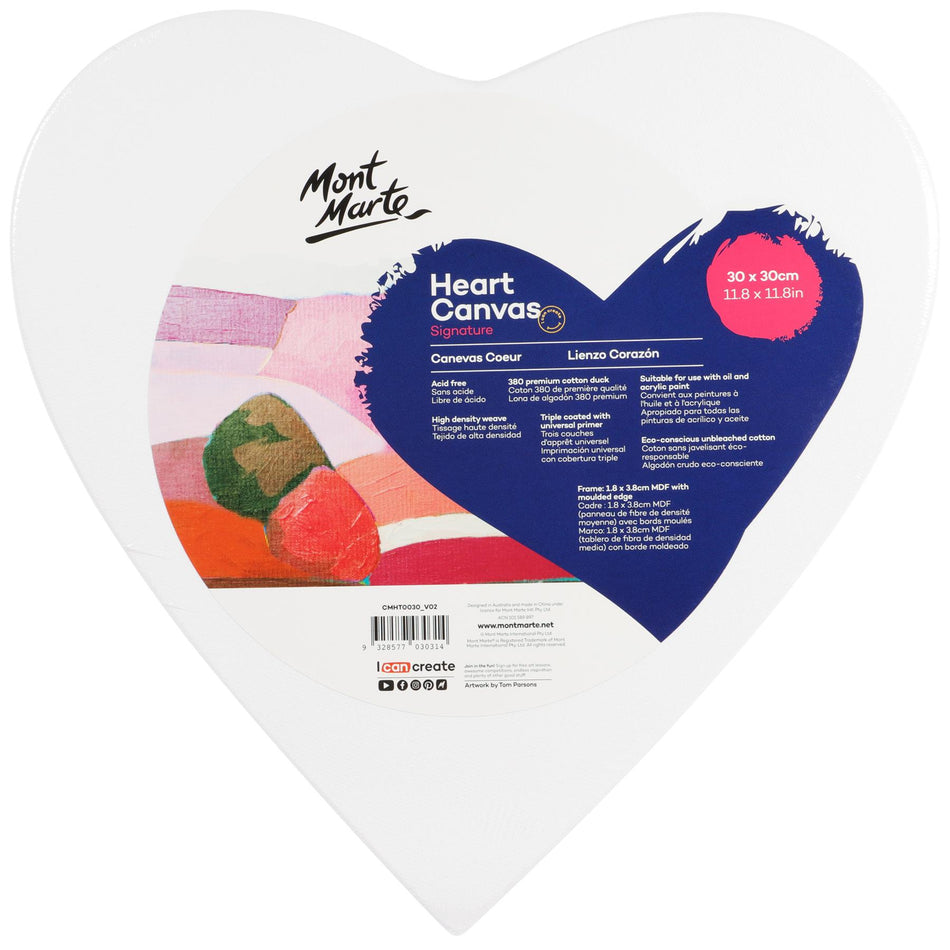 CMHT0030 Speciality Canvas - 30x30Cm, Heart Shaped