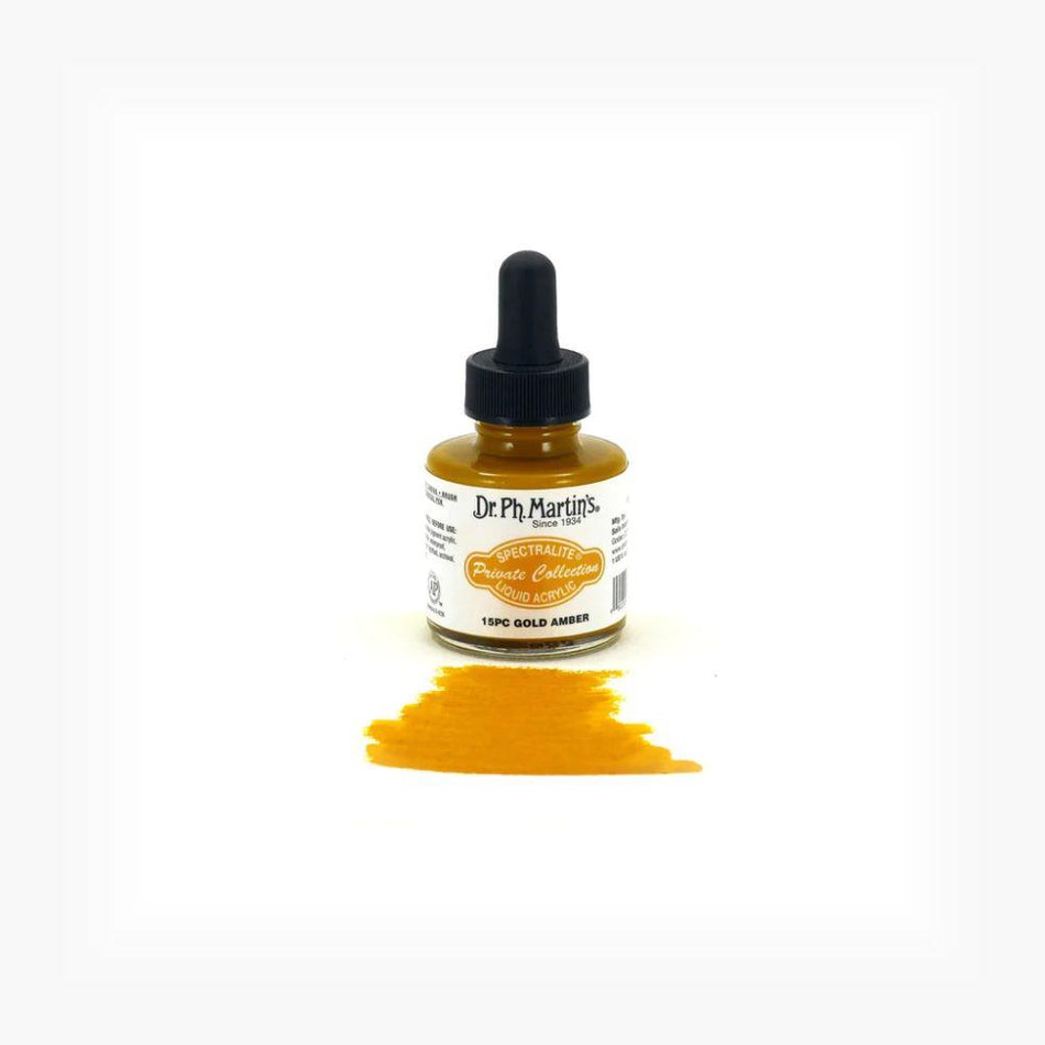 Gold Amber Spectralite Private Collection Liquid Acrylics - 1.0oz
