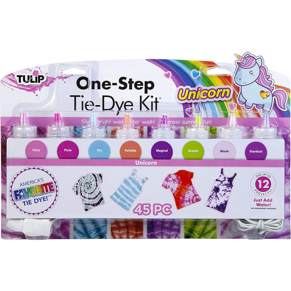 One Step 8 Colour Unicorn Tie-Dye Kit - Set of 45