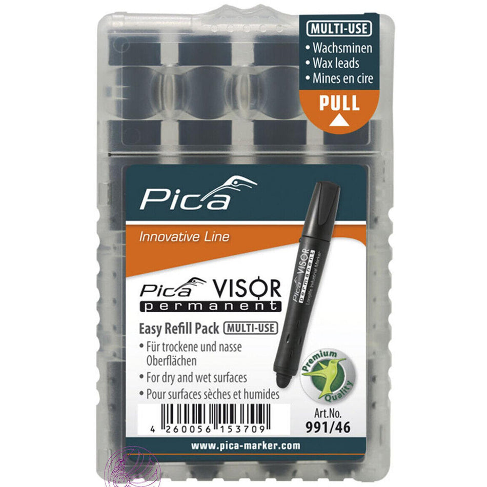 99146 Visor Black Permanent Marker Refill Pack - Pack of 4