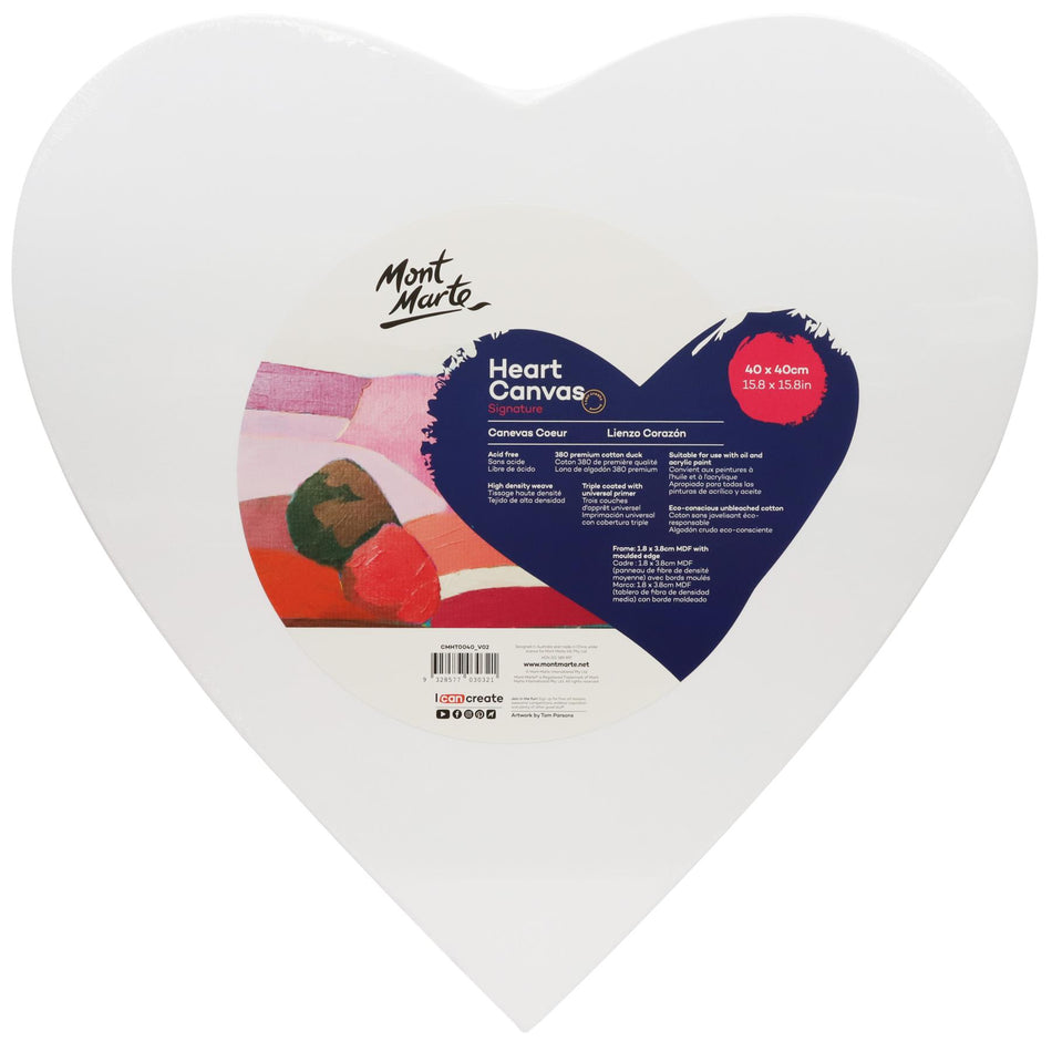 CMHT0040 Speciality Canvas - 40x40Cm, Heart Shaped