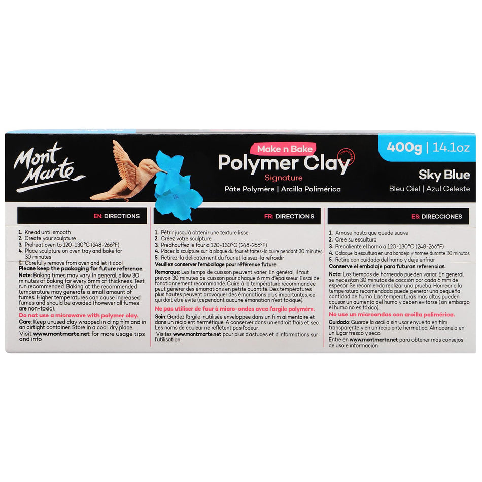 MMSP6406 Sky Blue Make N Bake Polymer Clay - 400g