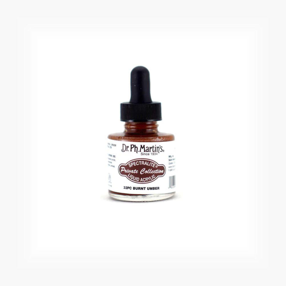 Burnt umber Spectralite Private Collection Liquid Acrylics - 1.0oz
