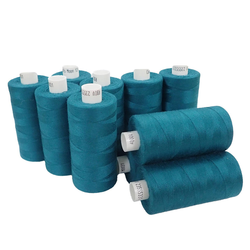 M003110 Jade Spun Polyester Sewing Thread - 1000M, Pack of 10