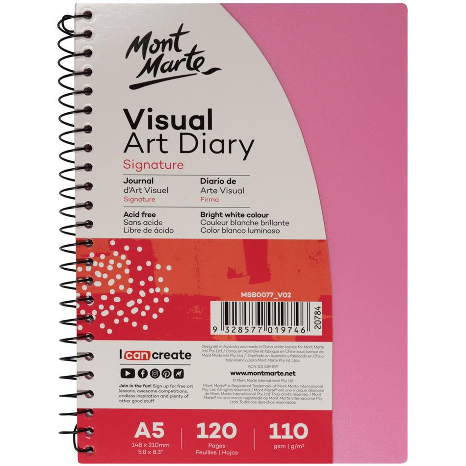 MSB0077 Visual Art Diary Pp Coloured Cover - A5