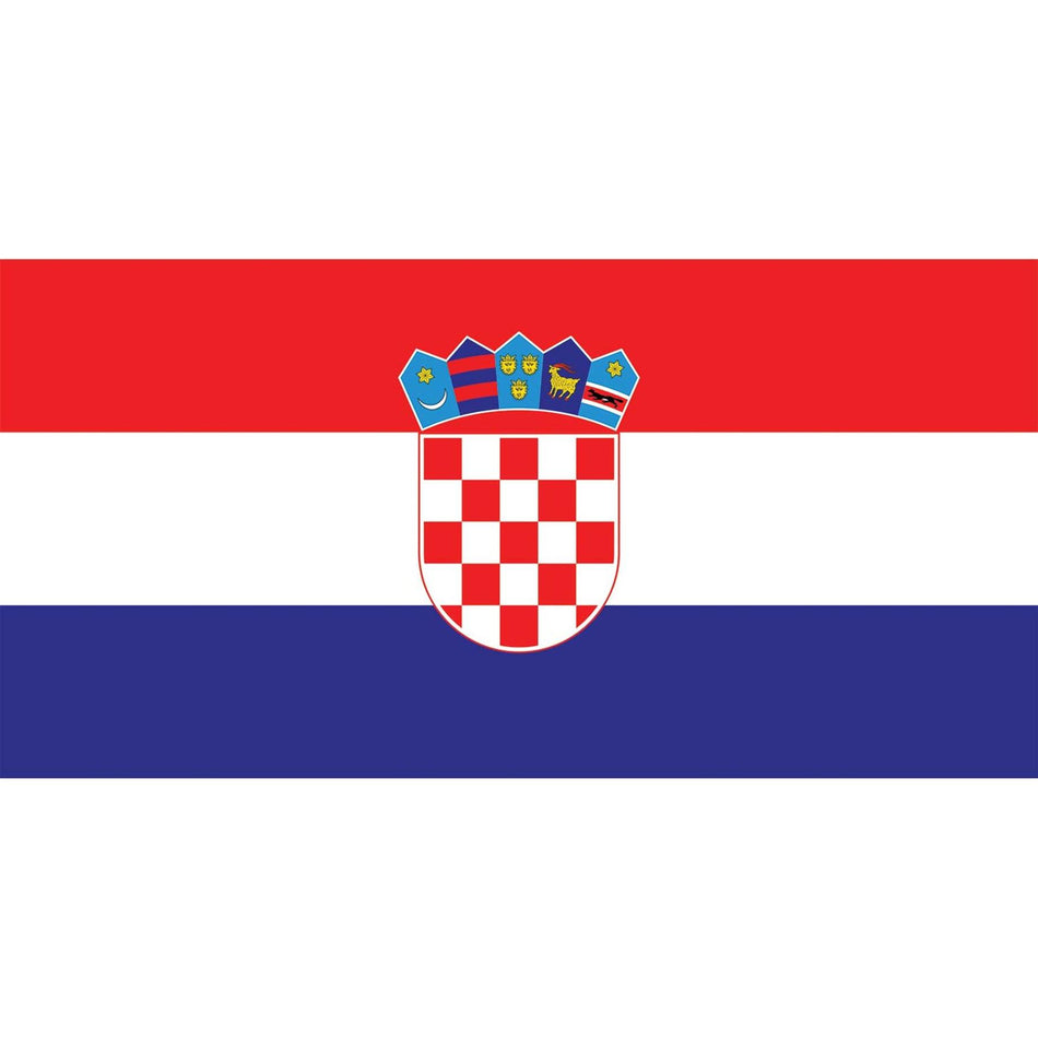 Croatia Flag Waterslide Decal