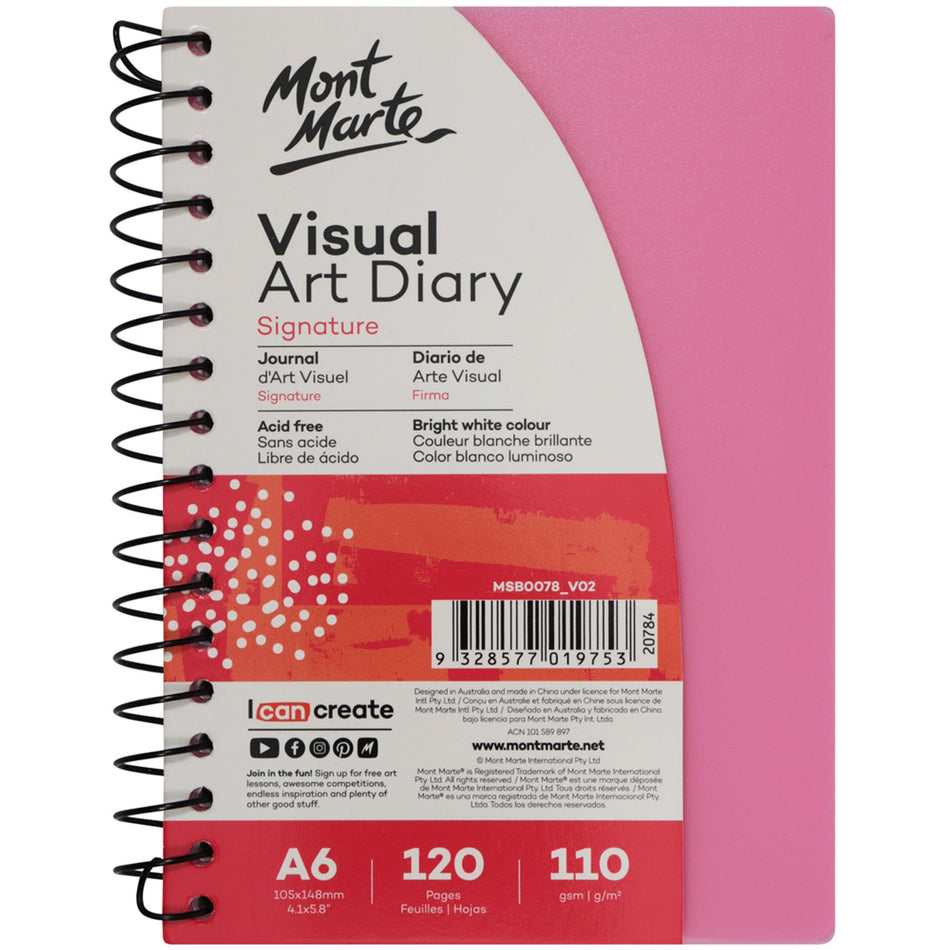 MSB0078 Visual Art Diary Pp Coloured Cover - A6
