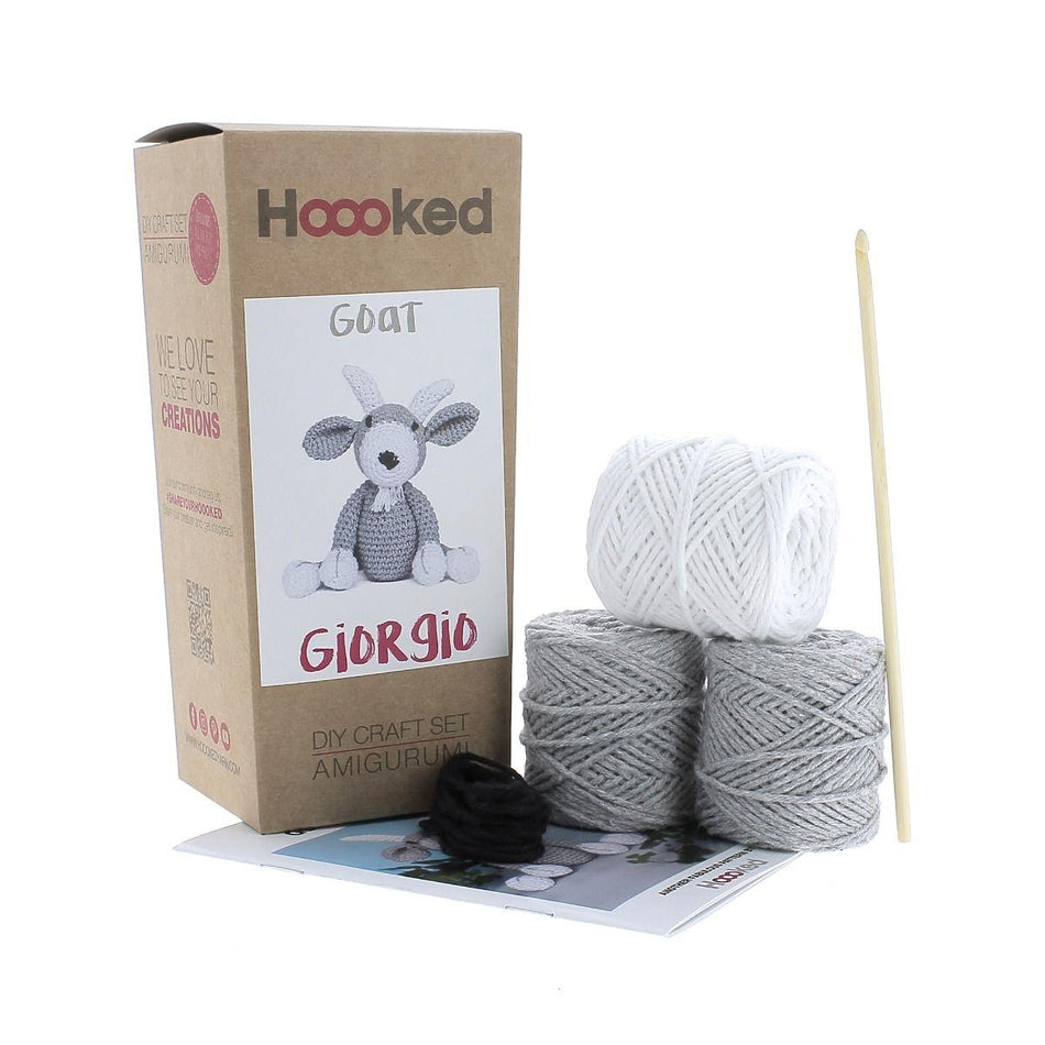 PAK209 Eco Barbante Milano Gris Cotton Goat Gorgio Crochet Amigurumi Kit