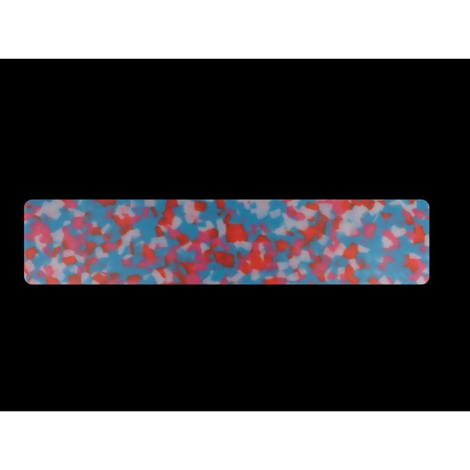 Blue and Pink Large Calico Cellulose Acetate Sheet, 20mm Thick