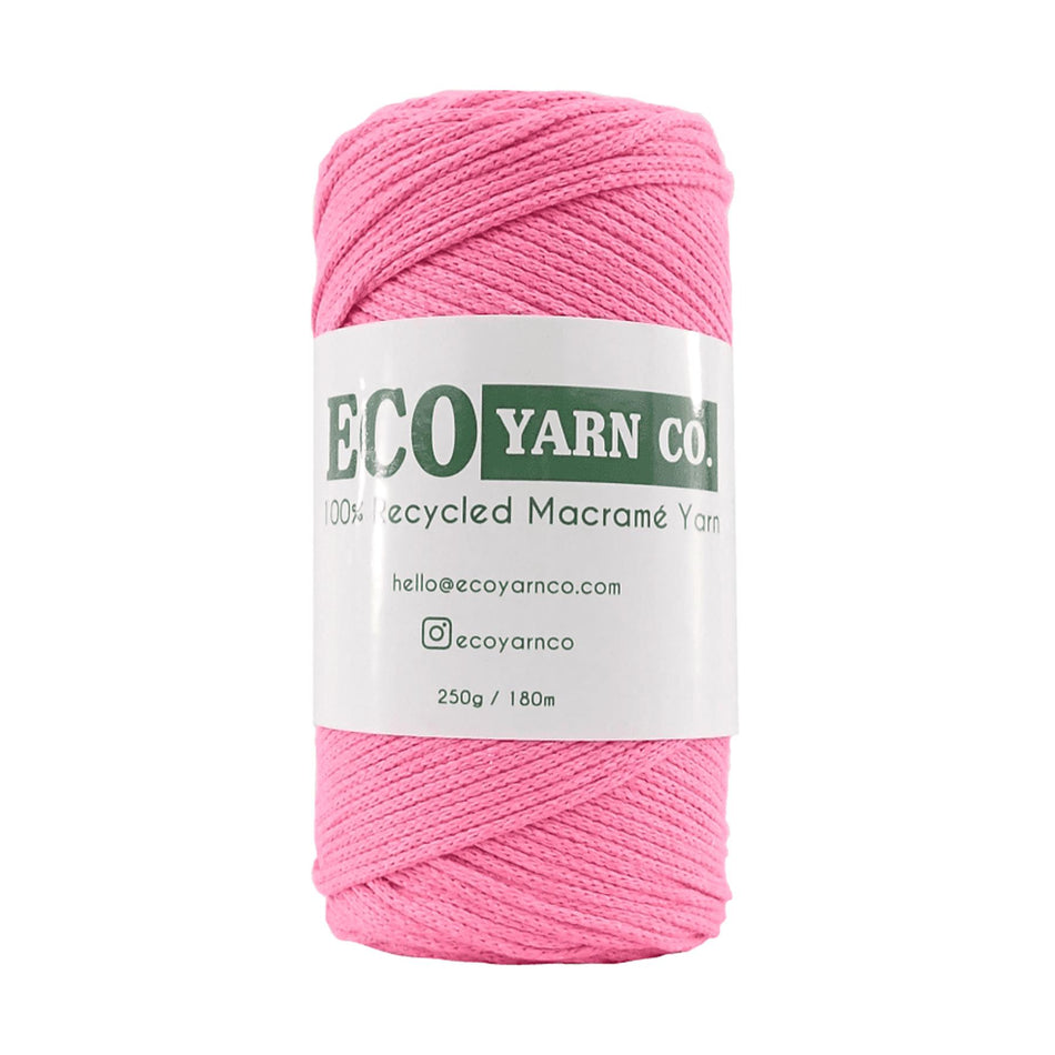 Dark Pink Cotton/Polyester Macrame Yarn - 180M, 250g