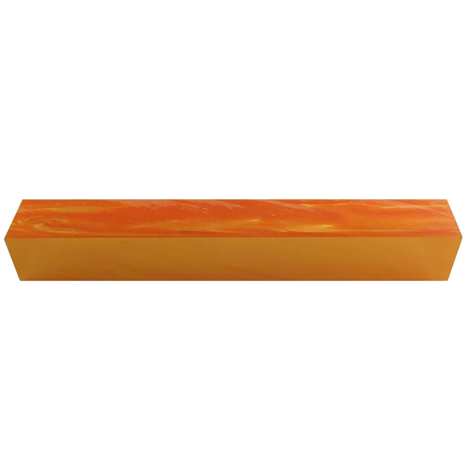 Orange Pearl Kirinite Acrylic Pen Blank - 150x20x20mm, 6x3/4x3/4"