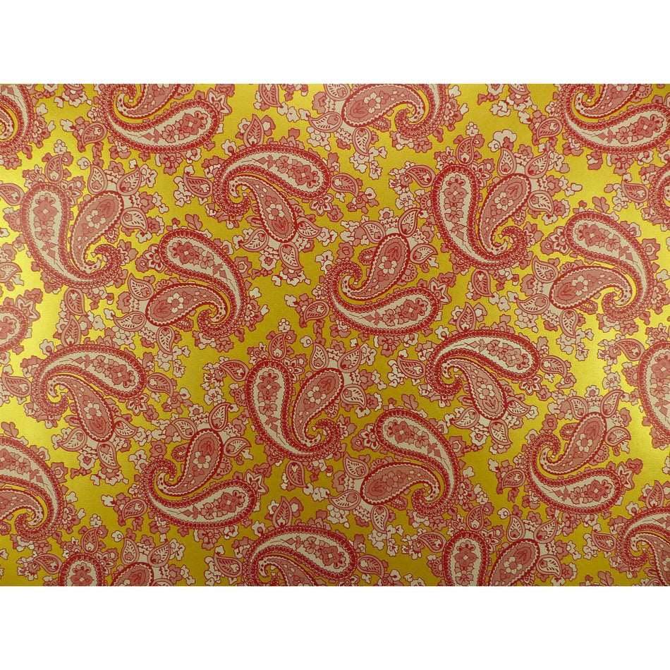 Jukebox Gold Backed Red Paisley Paper Guitar Body Decal - 420x295mm