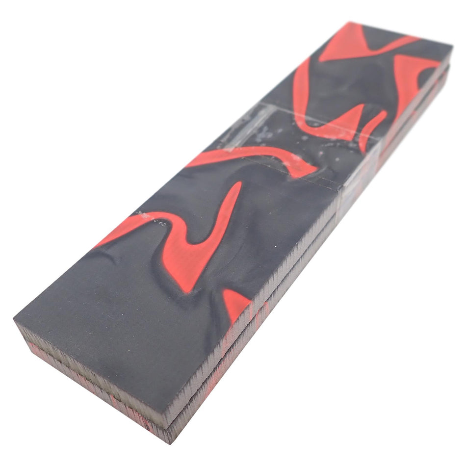 Lava Flow Abstract Kirinite Acrylic Knife Scales (Pair) - 152.4x38.1x6.35mm