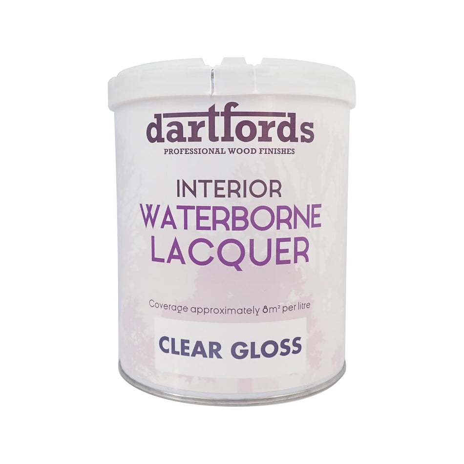 Gloss Clear Interior Waterborne Lacquer - 1 litre Tin