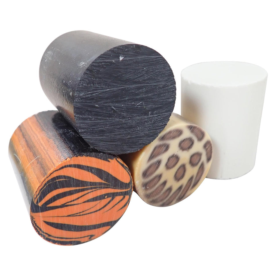 Animal Mixed Polyester Turning Blanks - 63.5x50x50mm, Set of 4