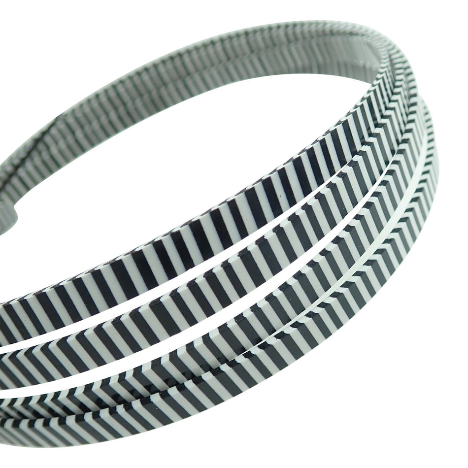 Black and White Wonky Checker-Ish Wonky Banded Celluloid Guitar Binding - 1480x6x1.5mm