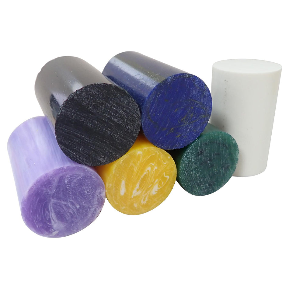 Mixed Polyester Turning Blanks - 63.5x39x39mm, Set of 6