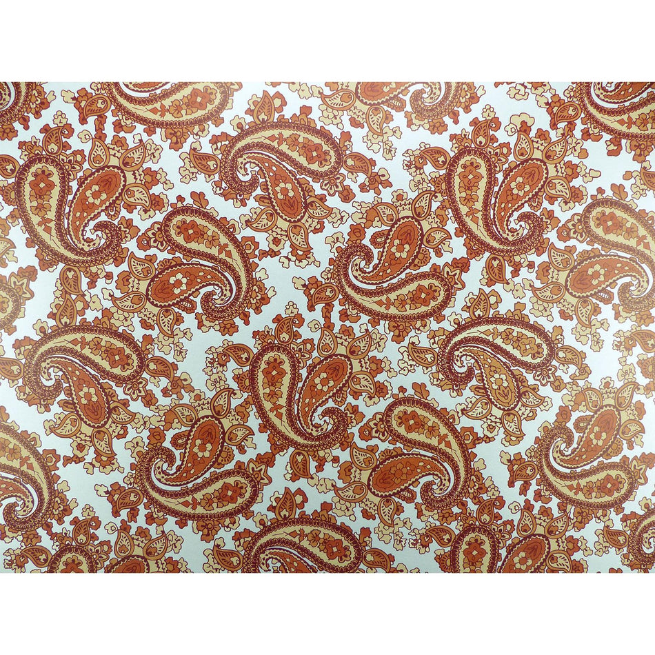 Powder Blue Backed Brown Paisley Paper Guitar Body Decal - 420x295mm