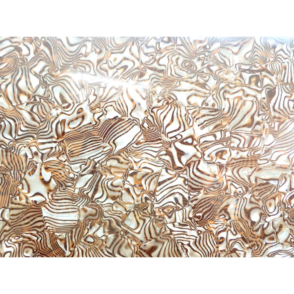 Light Brown Tiger Shell Celluloid Sheet - 1600x700x0.17mm