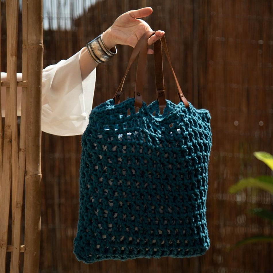 PAK175902 Spesso Chunky Petrol Cotton Tiago Bag Crochet Kit