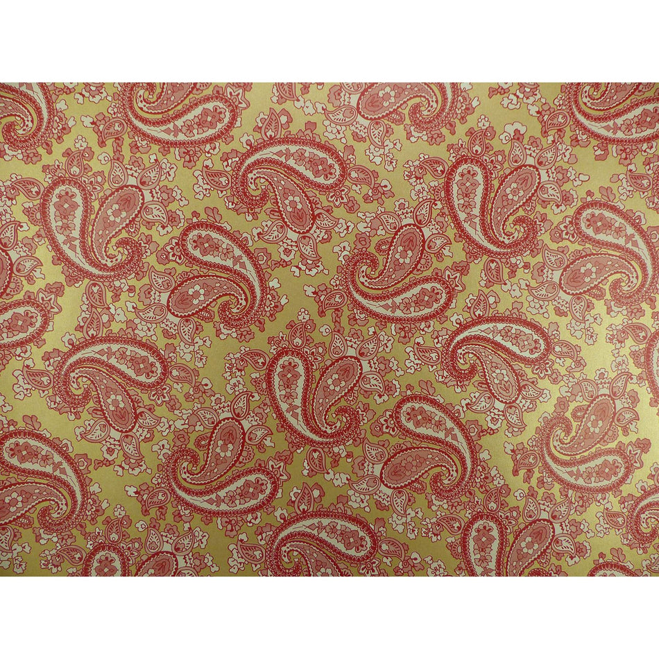 Bronze Backed Red Paisley Paper Guitar Body Decal - 420x295mm