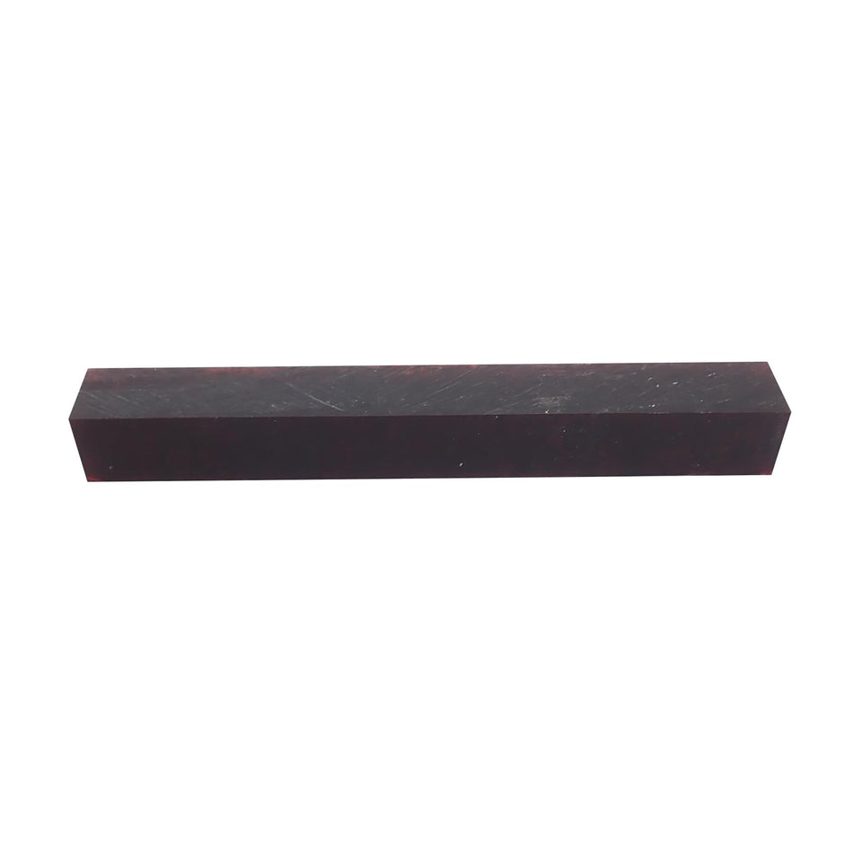 Scarlet Combed Pearloid Cellulose Acetate Pen Blank - 150x20x20mm, 6x3/4x3/4"