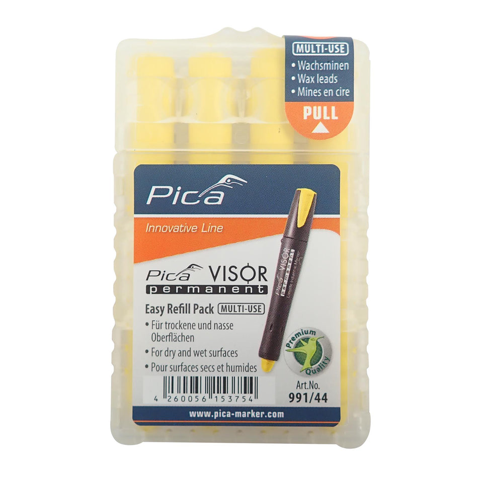 99144 Visor Yellow Permanent Marker Refill Pack - Pack of 4