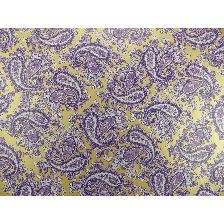 Bronze Backed Purple Paisley Paper Guitar Body Decal - 420x295mm