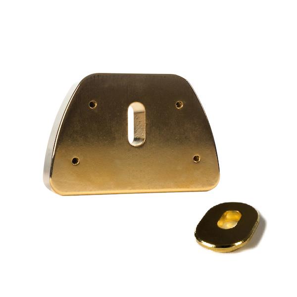 Gold Plated Aluminium V Block & Hinge-Plate Adapter
