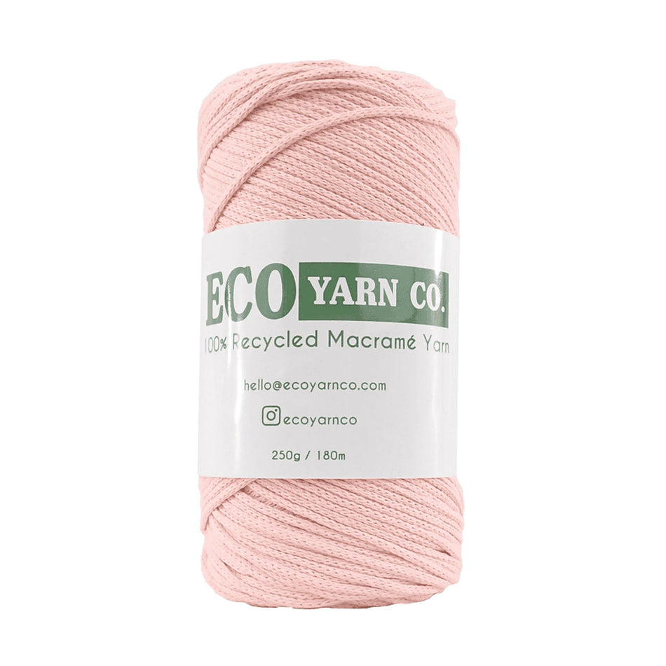 Vintage Pink Cotton/Polyester Macrame Yarn - 180M, 250g