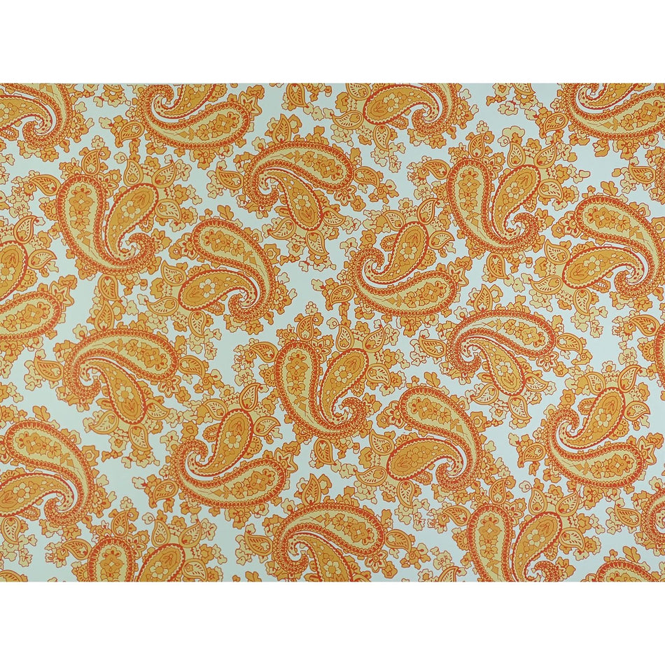 Clear Backed Orange Paisley Guitar Body Waterslide Decal - 420x295mm
