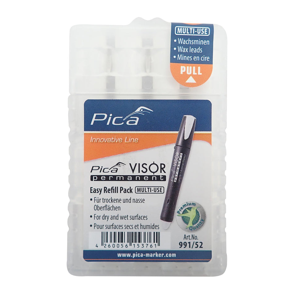 99152 Visor White Permanent Marker Refill Pack - Pack of 4