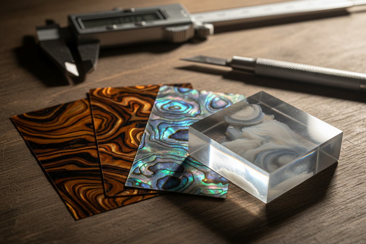 Incudo: Premium Acrylic, Celluloid & Shell for Makers