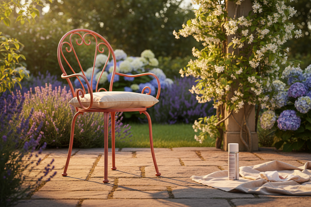How to Spray-Paint Metal Garden Furniture