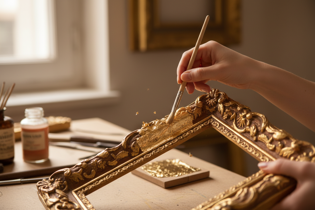 How to Gild a Picture Frame — Gold Leaf Step-by-Step