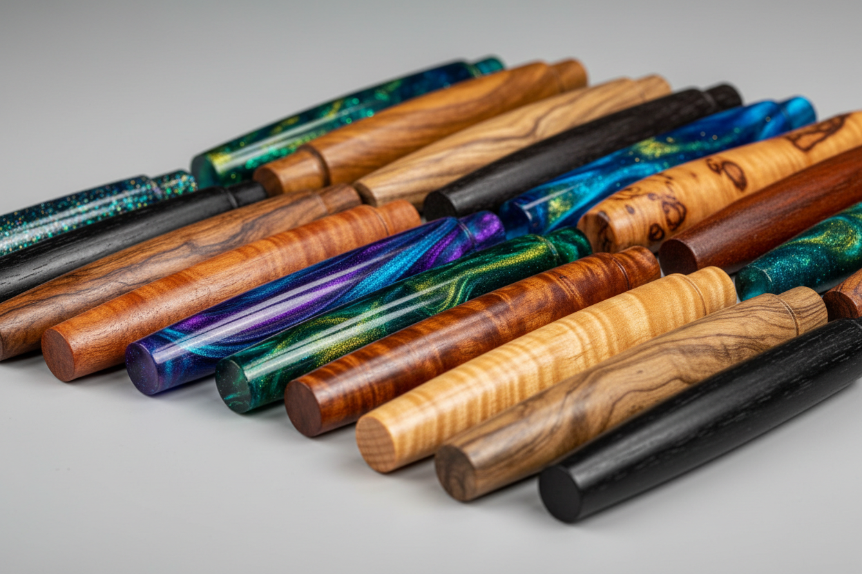 Pen Blank Materials Compared: Acrylic vs Resin vs Wood vs Kirinite