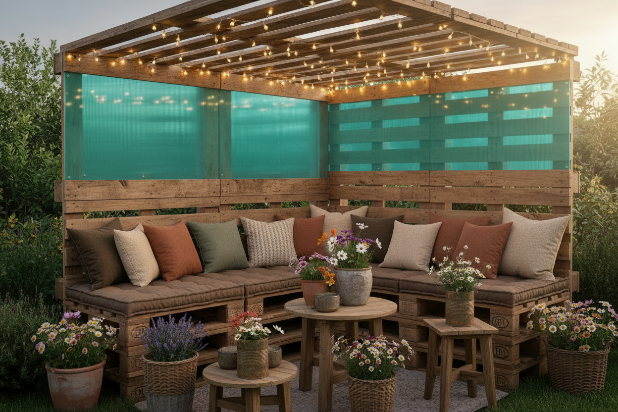 DIY Palette Structure with Acrylic Panels as Privacy shields