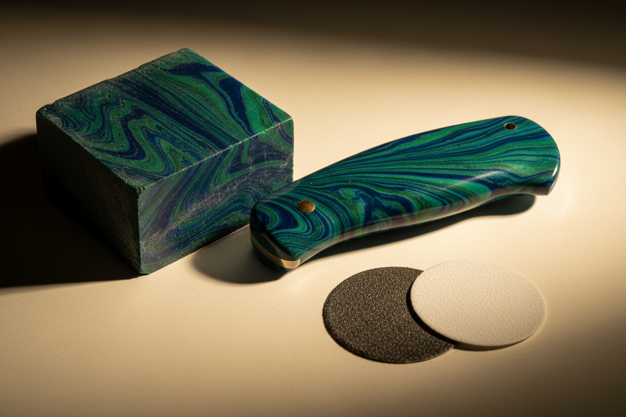 How to Make Knife Handle Scales from Acrylic, Kirinite & Wood