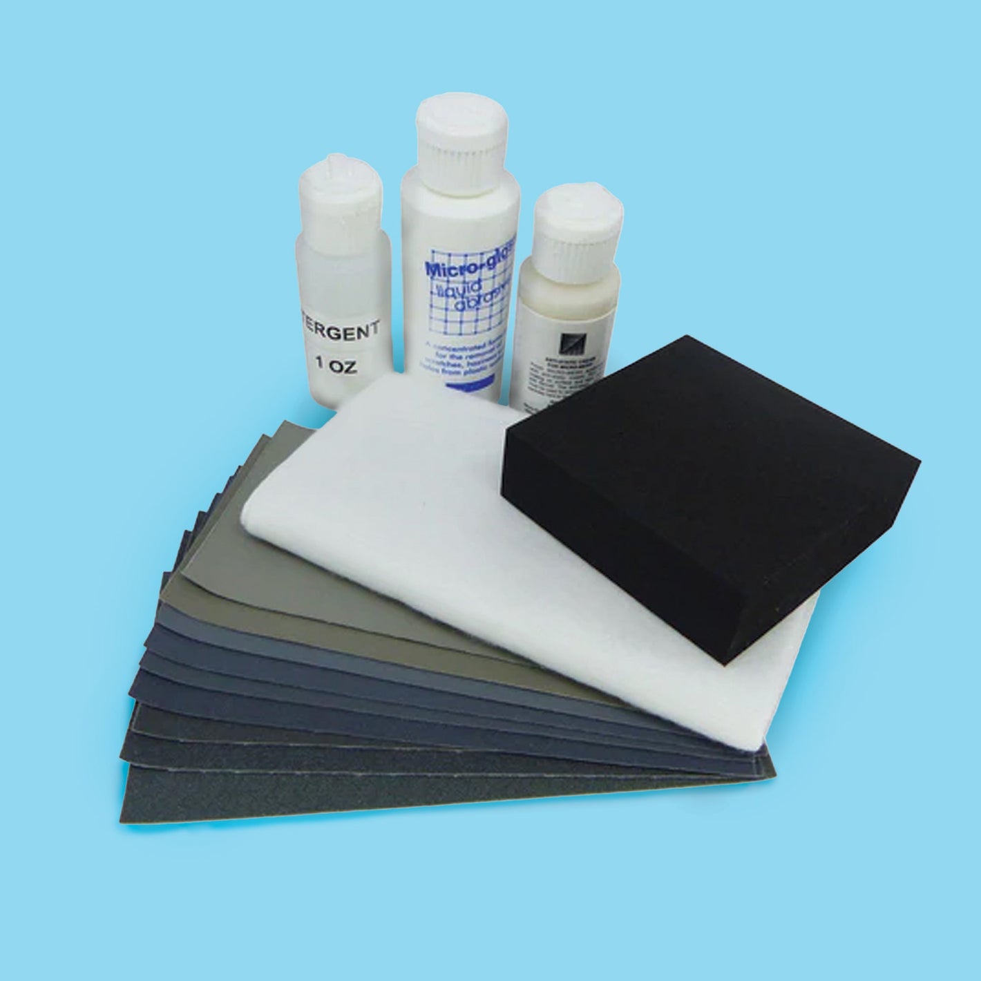 Paint and polishing kits for craft and model projects