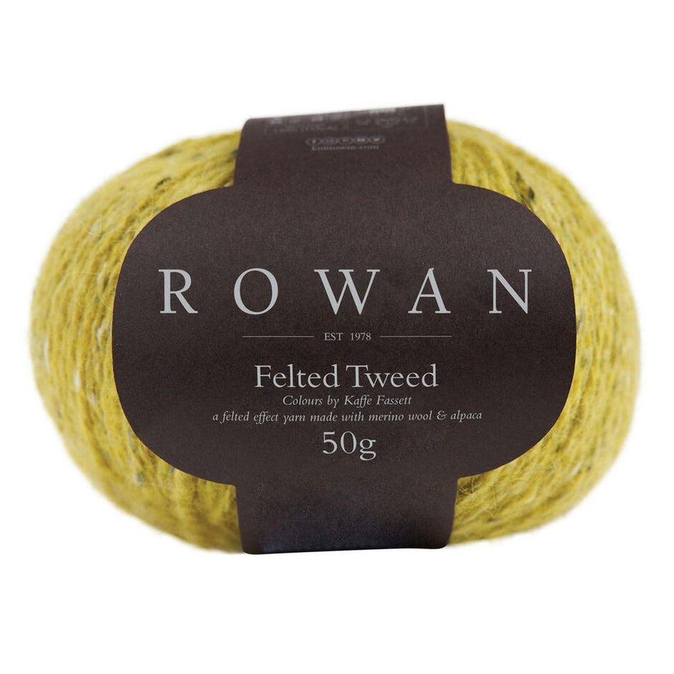 Felted Tweed Sulfur 220 50% Wool 25% Alpaca 25% Viscose Yarn - 50g