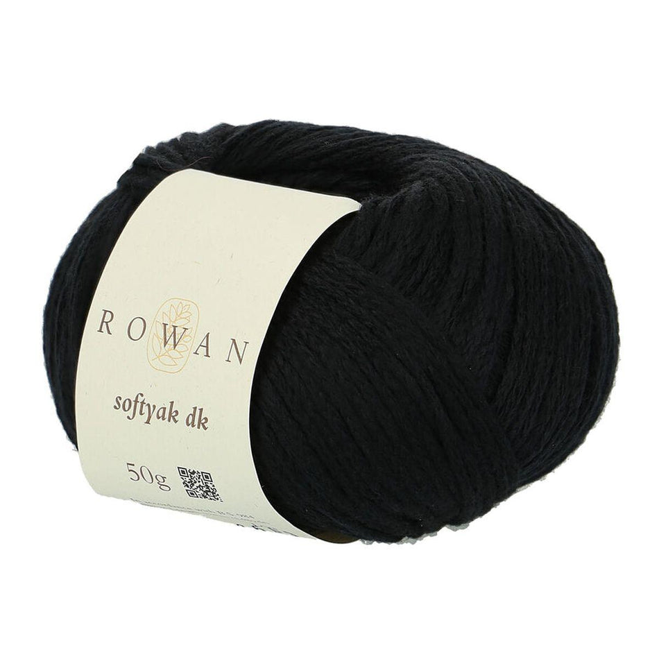 Softyak DK Black 250 76% Cotton, 15% Yak, 9% Nylon Yarn - 50g