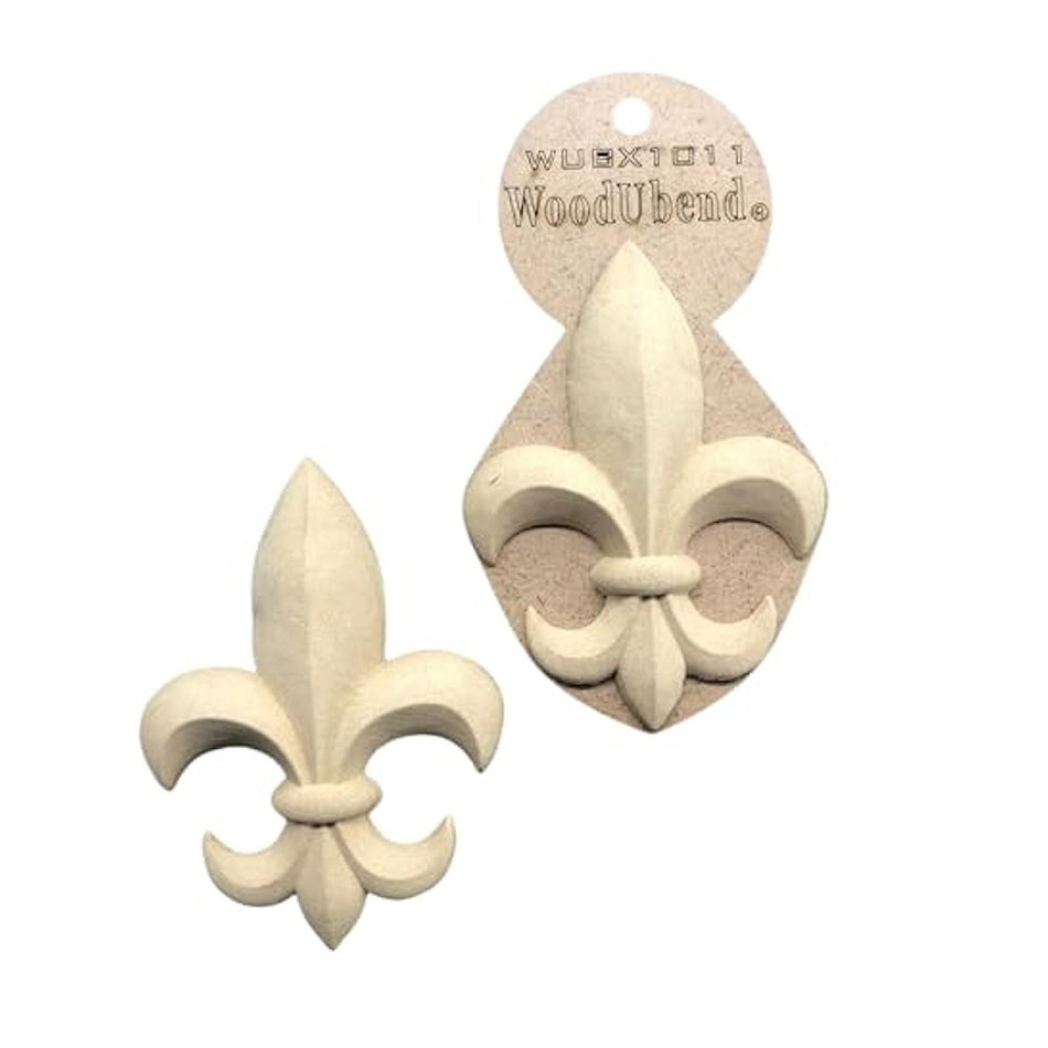 [WoodUBend] WUBX1011 Fleur De Lis Applique/Moulding - 110x80mm