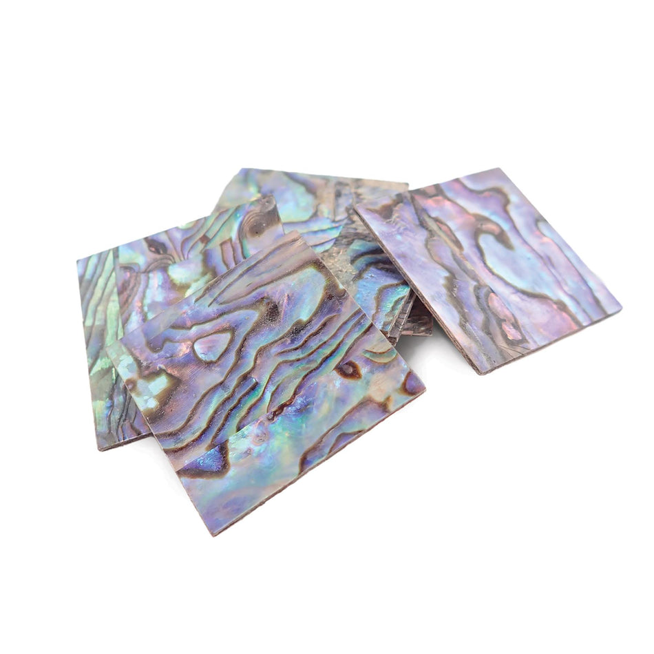 Paua Abalone 3-Ply Inlay Blank - 25x25x1mm