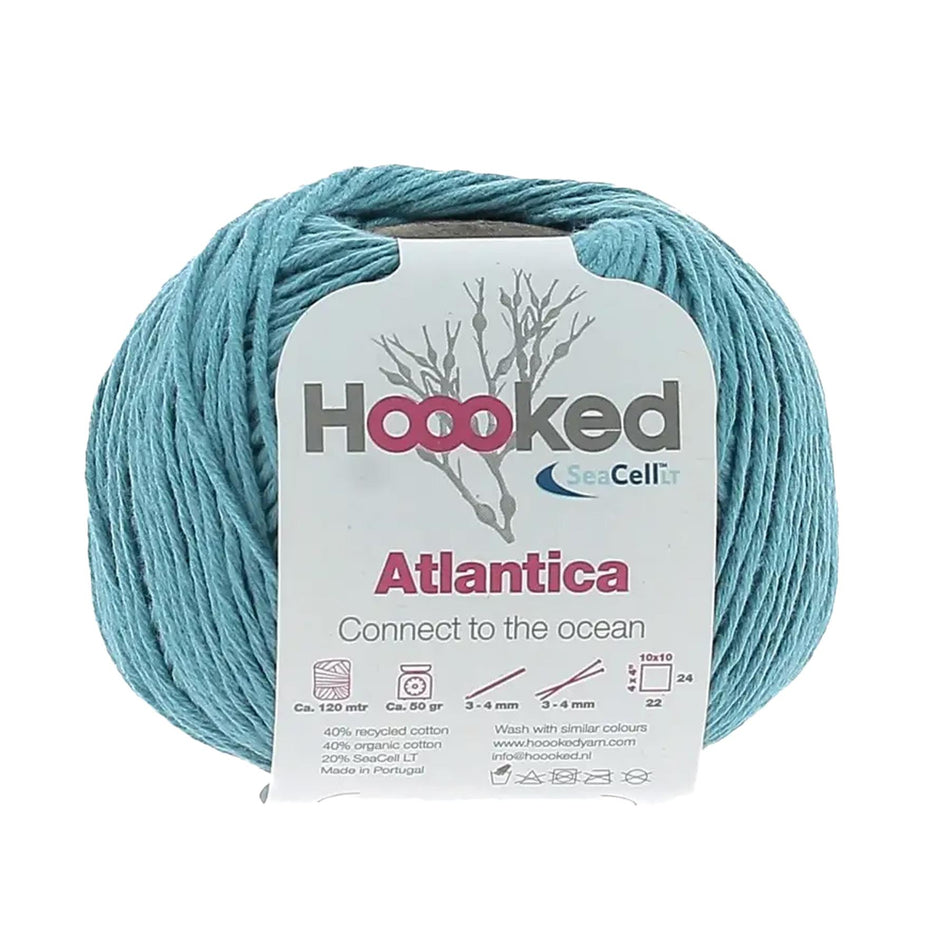 AT14 Atlantica Ocean Blue Seacell Cotton Yarn - 120M, 50g