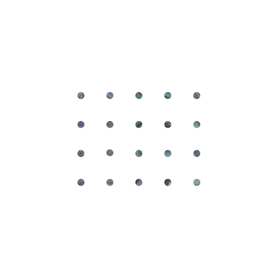 Paua Abalone Dot Inlays - 4.76mm, 3/16", Pack of 20, Circle