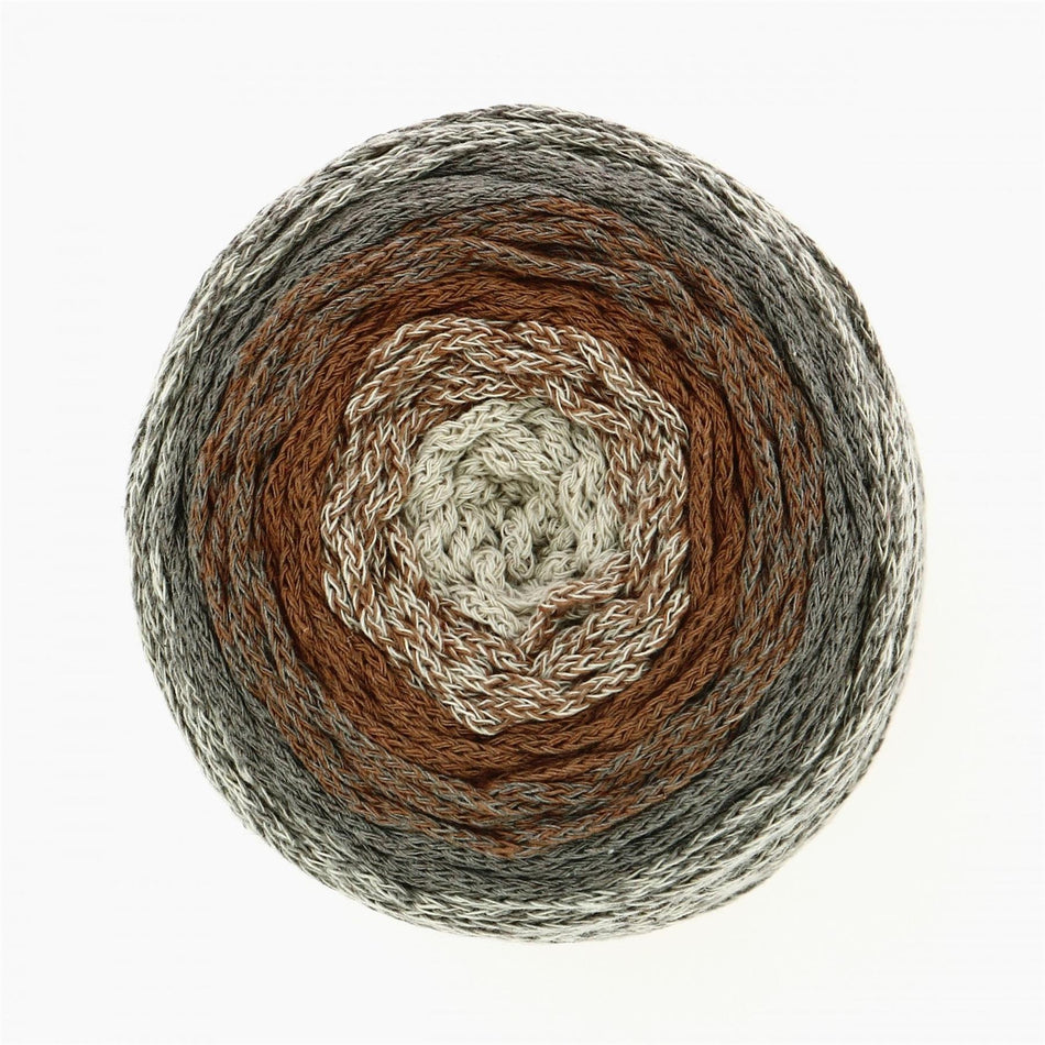 WB06 Wavy Blends Caramel Taupe Recycled Cotton Yarn - 260M, 250g