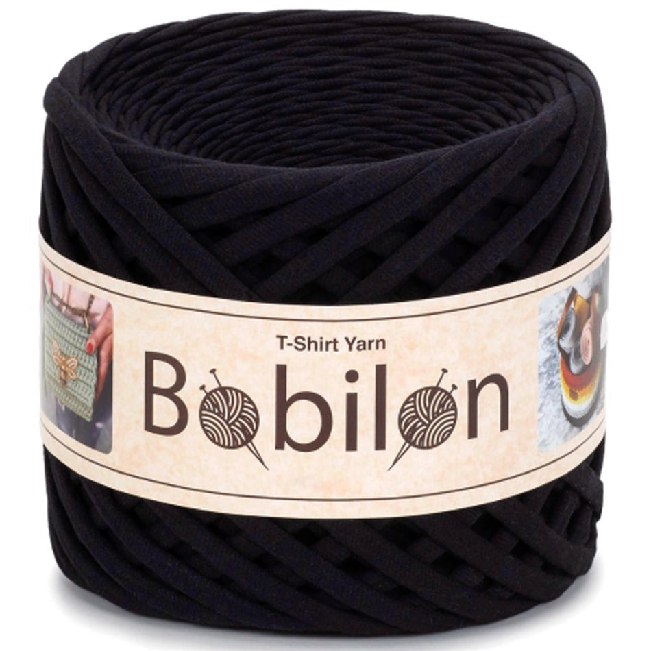 Mini Black Passion Cotton T-Shirt Yarn - 100M, 5-7mm, 220g