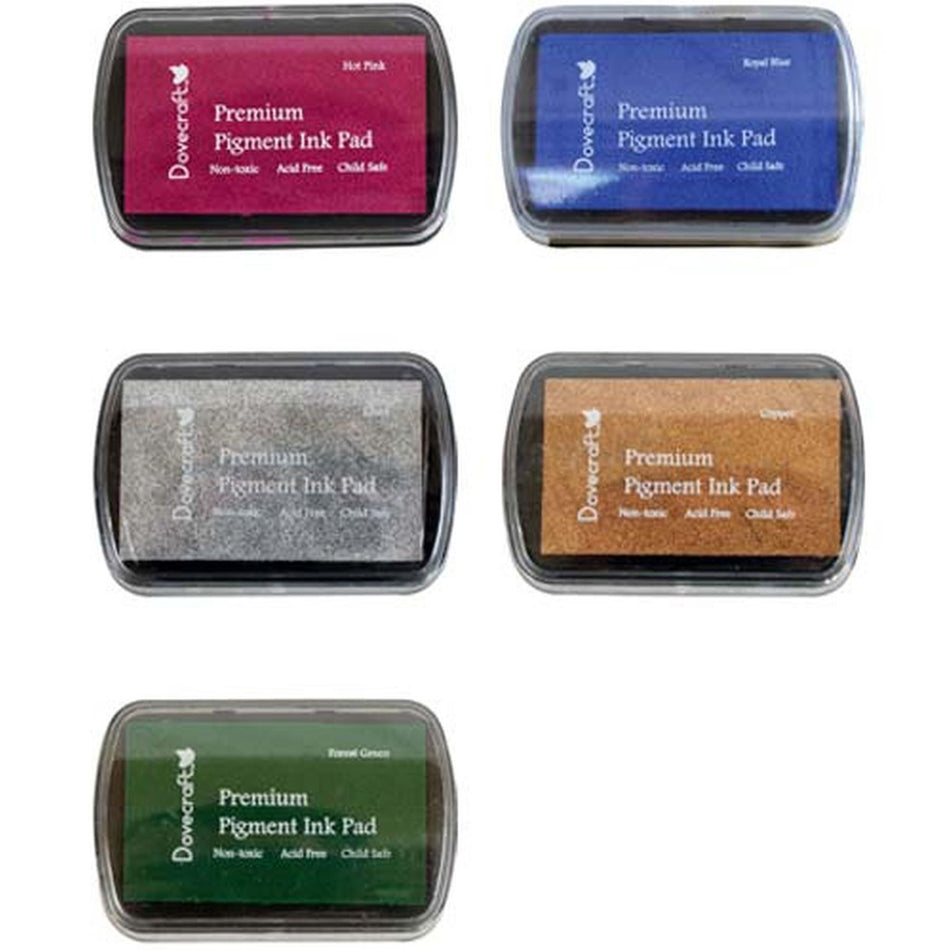 Modern Christmas Pigment Ink Pad Bundle - Set of 5