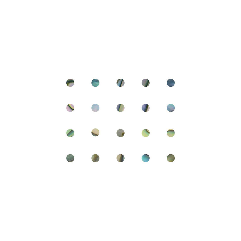 Green Abalone Dot Inlays - 6.35mm, 1/4", Pack of 20, Circle