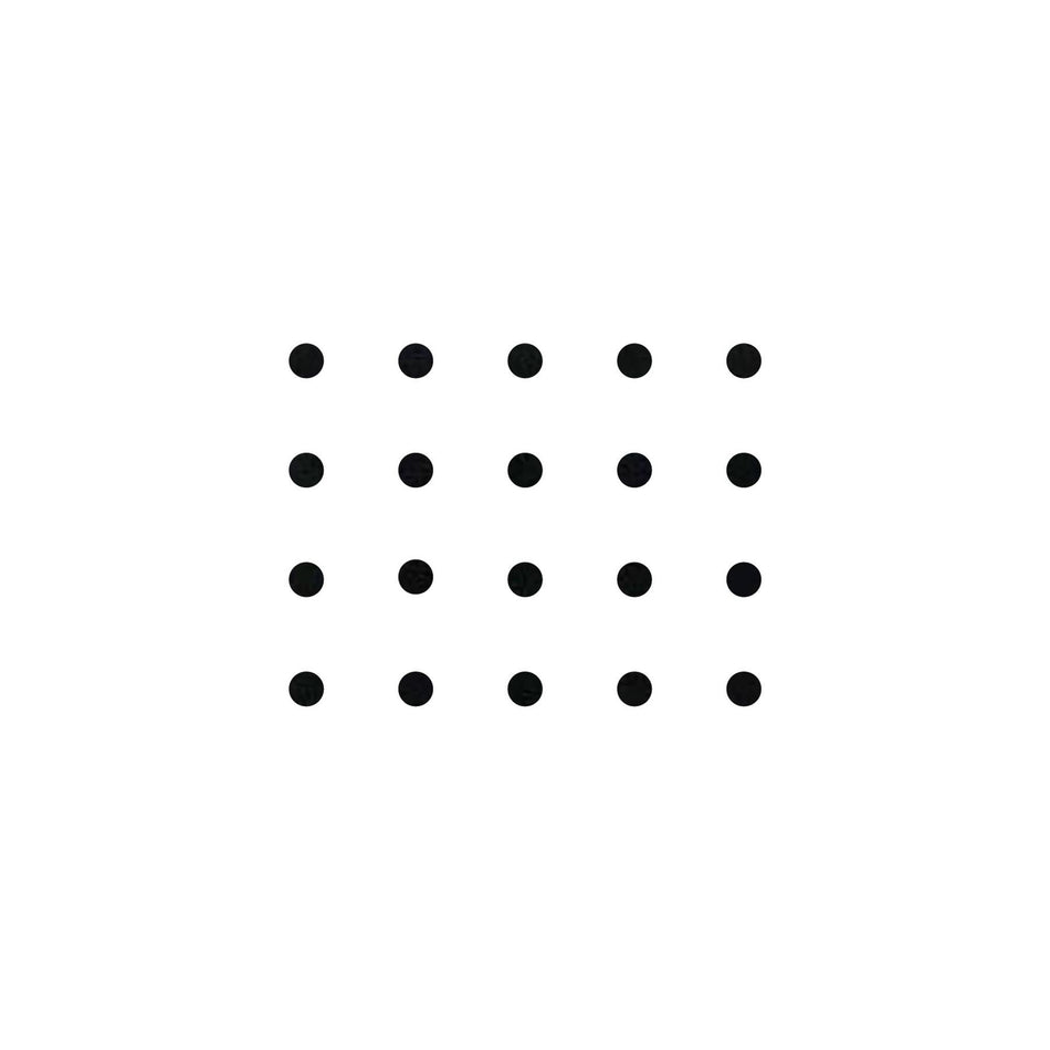 Black Plain CAB Dot Inlays - 6.35mm, Pack of 20, Circle